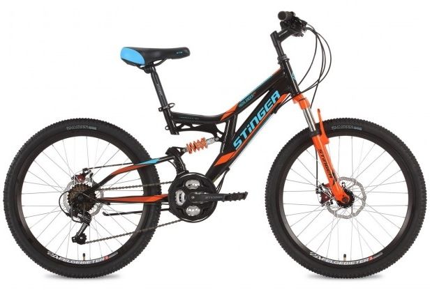 Велосипед Stinger 24" Highlander disc (14, Черный)