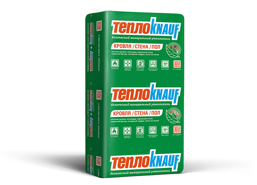 КНАУФ плита 036 Кровля/Стена 50х610х1230пл.15кг/м3 (12м20,6м3)