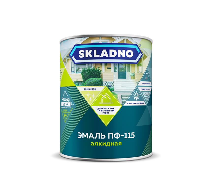 Эмаль ПФ-115 синяя 1,8кг/6 SKLADNO
