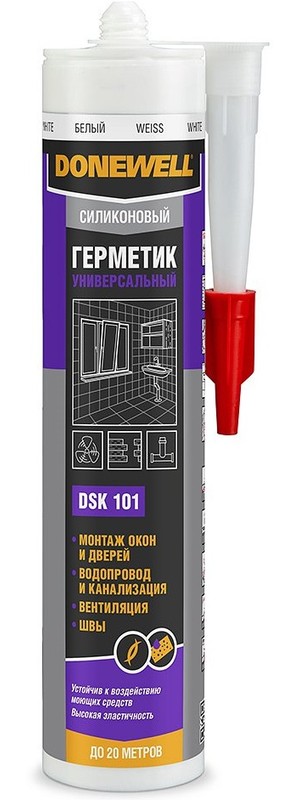 Герметик DoneWell силикон. универс белый 260мл DSK-101