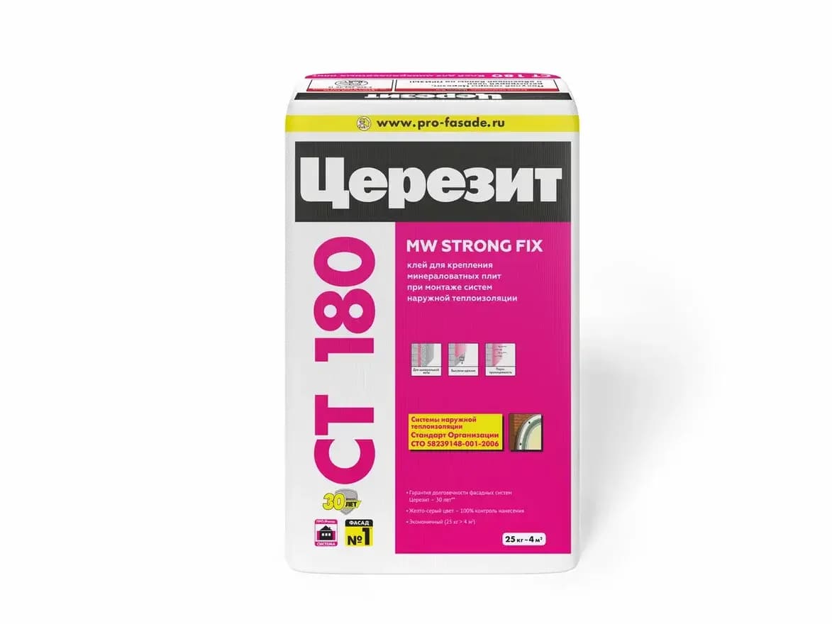 ЦЕРЕЗИТ СТ 180 Клей для плит из мин. ваты ЗИМА (25кг)