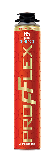Пена монтажная проф. PROFFLEX PRO 65л Plus (Red) 850 мл