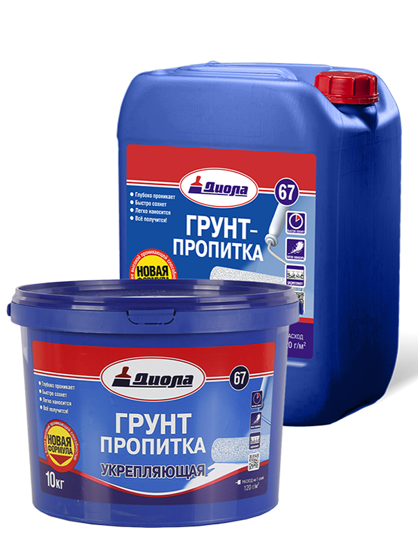 Грунт-пропитка "Диола-67" укрепляющая, 5кг.