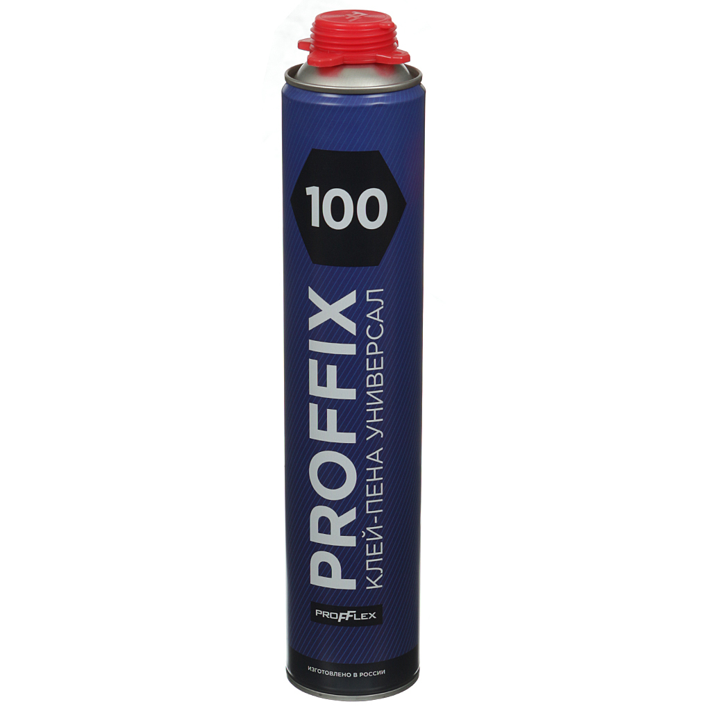 Клей-пена универсальная PROFFIX 100 (до 100п.м.) всесезонная (-10°С), 850мл