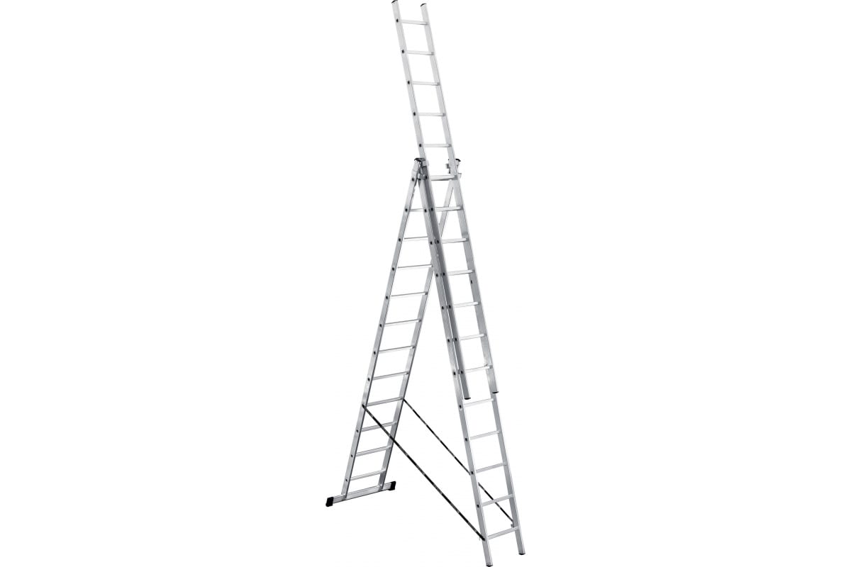 Лестница 3х12 ступеней алюминиевая трехсекционная (7,9/5,6/3,31м)//LadderBel