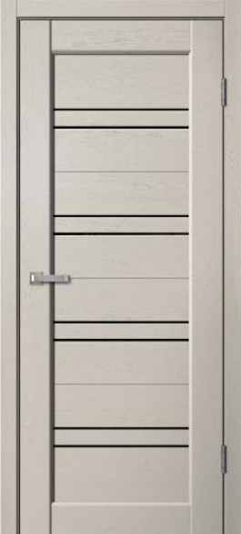 ST01 Полотно дверное 800х2000 ПВХ Cappuccino soft Lacobel ЧЕРНОЕ