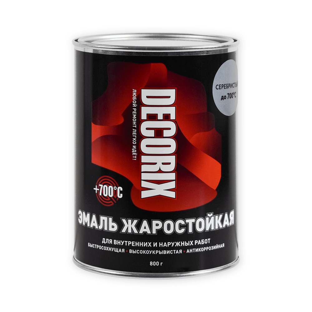 Лак термостойкий +300 DECORIX б/ц, БАНКА 0,8 кг/12 0753-05 DX