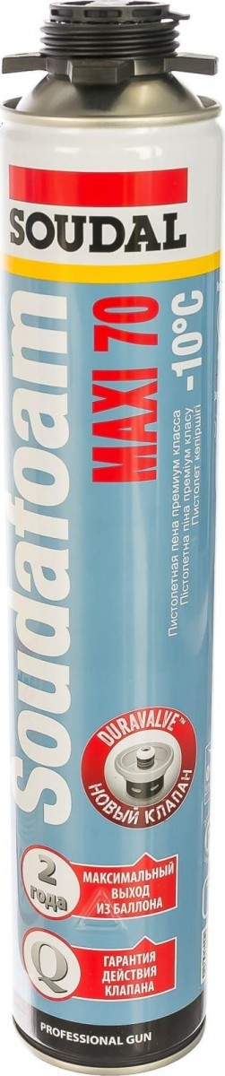 Пена монтажная проф. Соудал MAXI 70 (+5°С) 870 мл