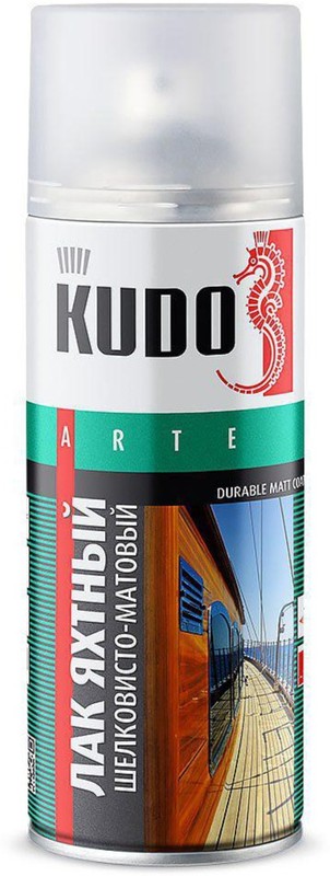 Лак яхтный универсальный шелковистоматовый KUDO KU-9005 520 мл