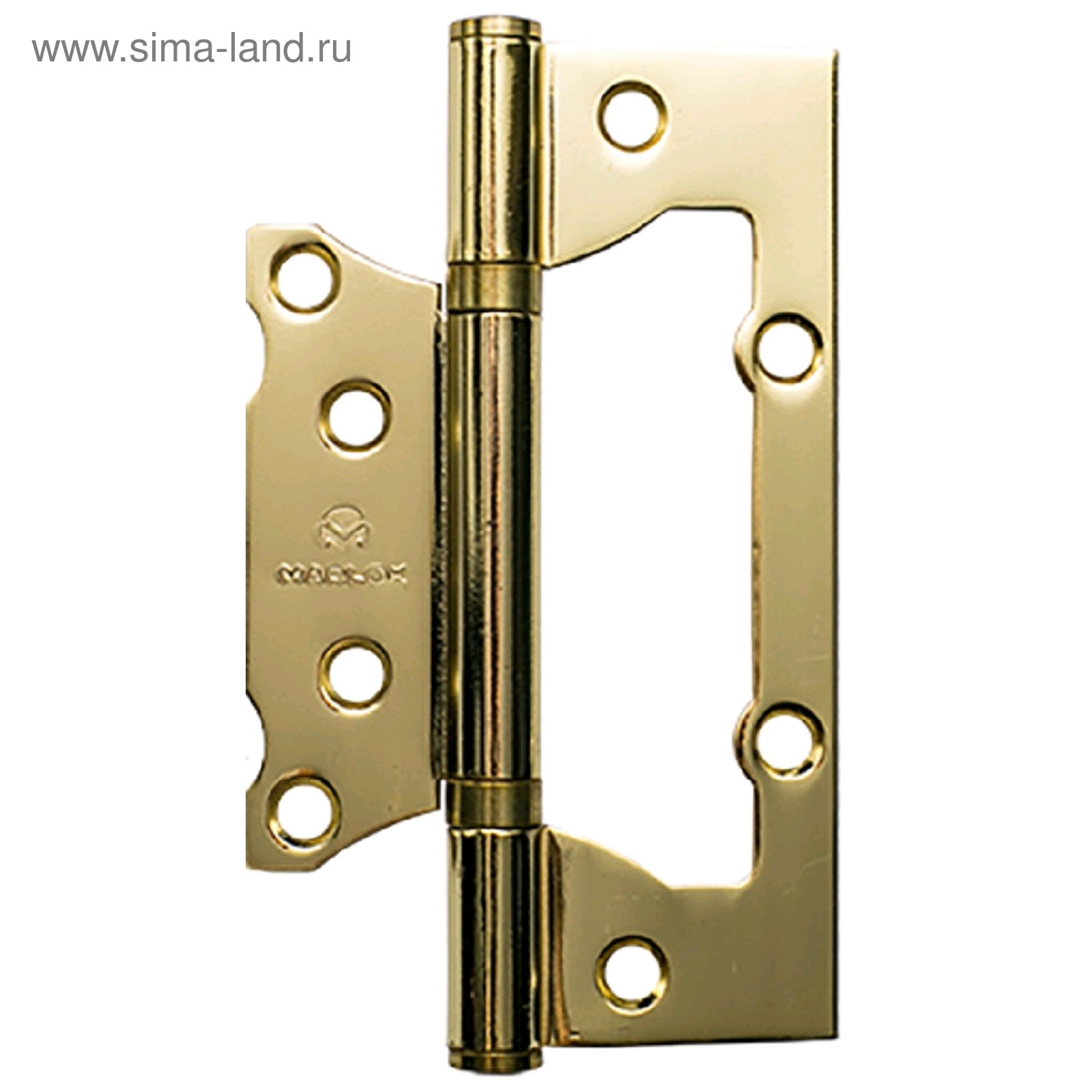 Петля дверная без врезки 125х75х2,5мм PB (золото) MARLOK