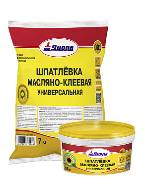 Шпатлевка "Диола-001" масляно-клеевая, 1кг. евробанка