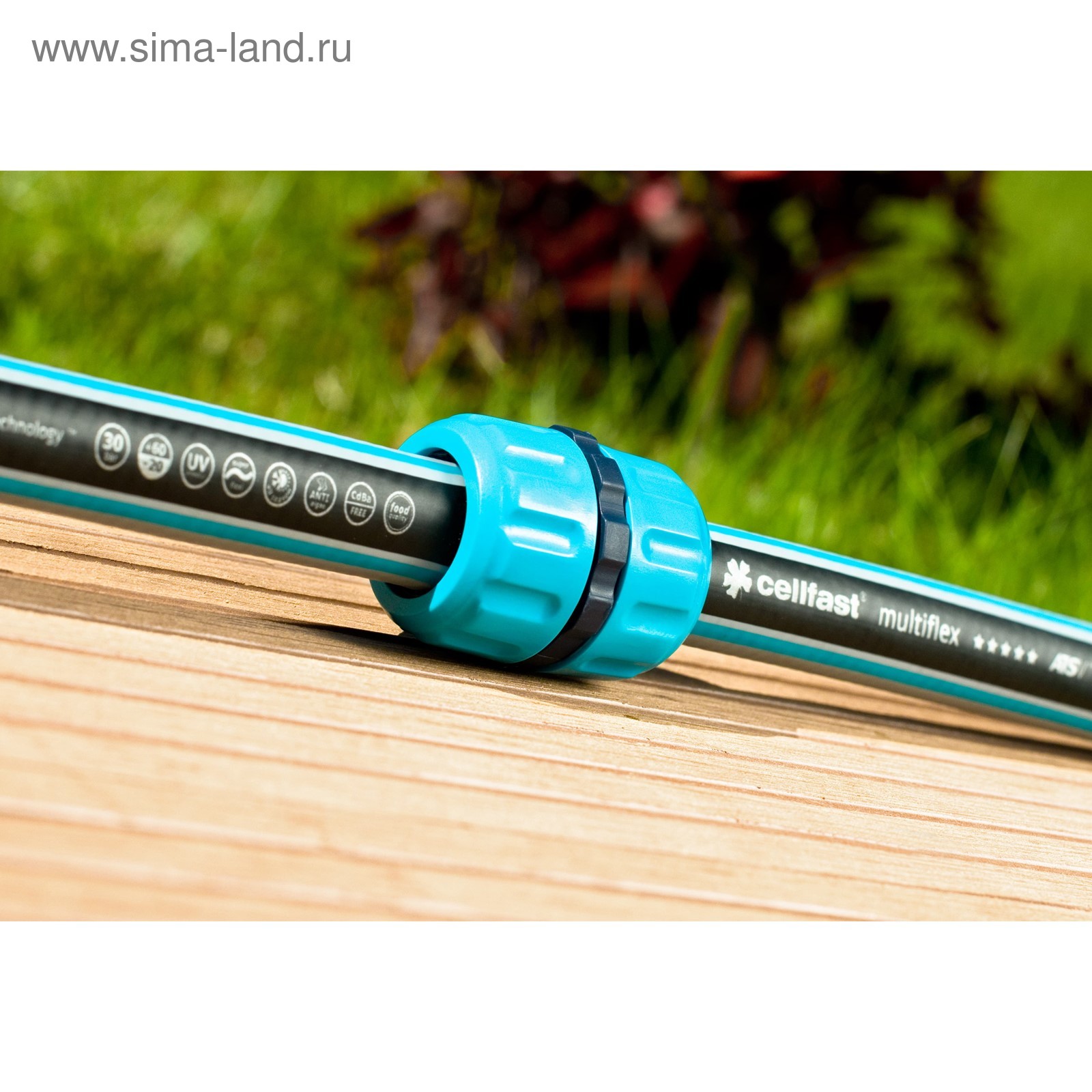 Муфта-соединитель, 1/2" (12 мм), пластик, Cellfast
