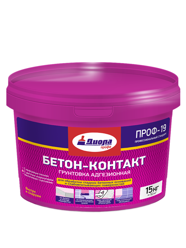 Грунт Бетон Контакт ДИОЛА ПРОФ СТ-19 4,5кг/Евроведро