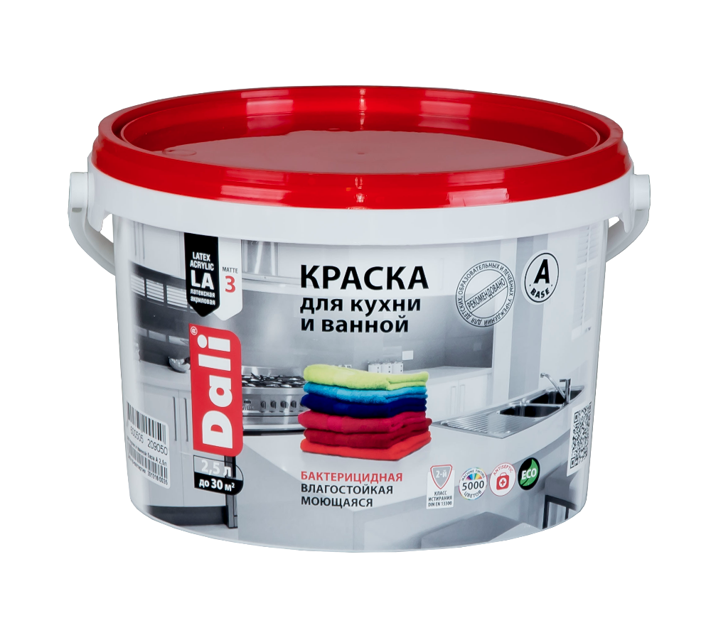 Краска для кухни и ванной "DALI" база С 2,5л